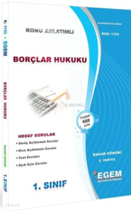 1. Sınıf 2. Yarıyıl Konu Anlatımlı Borçlar Hukuku