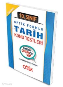 10. Sınıf Tarih Konu Testi; Optik Formlu