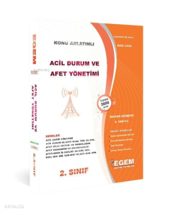 2. Sınıf 4. Yarıyıl Konu Anlatımlı Acil Durum ve Afet Yönetimi
