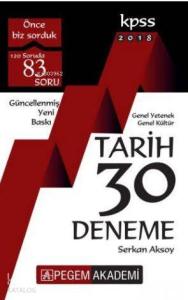 2018 KPSS Genel Yetenek Genel Kültür Tarih 30 Deneme