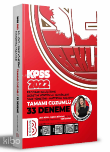 2022 KPSS Eğitim Bilimleri Program Geliştirme - ÖYT - Sınıf Yönetimi - Materyal Tasarımı Tamamı Çözümlü 33 Deneme