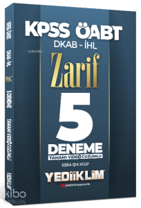 2022 KPSS ÖABT DKAP- İHL Zarif Tamamı Video Çözümlü 5 Deneme