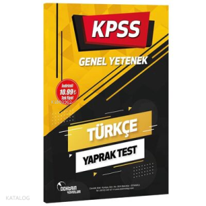 2022 KPSS Türkçe Yaprak Test
