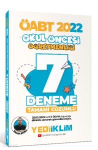 2022 ÖABT Okul Öncesi Öğretmenliği Tamamı Çözümlü 7 Deneme