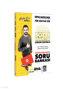 2023 KPSS - ALES - DGS Sözel Mantık Video Ders Notu ve Soru Bankası