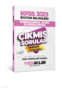2023 KPSS Eğitim Bilimleri Konularına Göre Tamamı Çözümlü Çıkmış Sorular