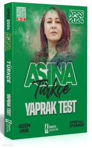 2024 İsem KPSS Aşina Türkçe Çek -Kopart Yaprak Test