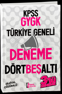 2024 İsem Kpss GYGK Türkiye Geneli Deneme 4-5-6