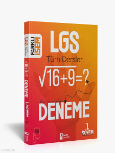2025 Farklı İsem 8. Sınıf LGS Tüm Dersler  1. Dönem 5 Deneme