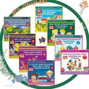 3-4-5-6-7 Yaş ve Üzeri Çocuklar İçin IQ Zeka Geliştiren Akıl Oyunları (8 Kitap)
