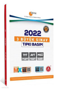 3 Büyük Sınav AYT TYT MSÜ Tıpkı Basım 2022