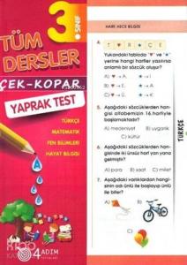 4 Adım - 3. Sınıf Tüm Dersler Yaprak Test