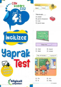 4.Sınıf Açı İngilizce Çek Kopar Yaprak Test