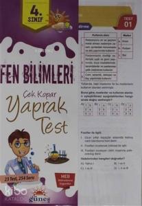 4. Sınıf Fen Bilimleri Çek Kopar Yaprak Test