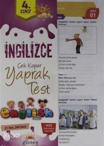 4. Sınıf İngilizce Çek Kopar Yaprak Test