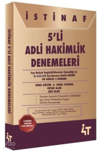 4T İstinaf 5 Li Adli Hakimlik Denemeleri