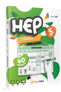5. Sınıf HEP Türkçe Haftalık Deneme Föyleri