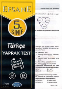 5.Sınıf  Türkçe Çek Kopar Yaprak Test