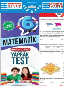 6. Sınıf Matematik Yeni Nesil Video Çözümlü Yaprak Test Evrensel İletişim Yayınları
