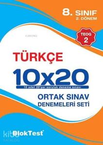 8. Sınıf 10x20 Türkçe Ortak Sınav Denemeleri Seti (2.Dönem - TEOG 2)