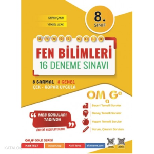 8. Sınıf Omage Gold Fen Bilimleri 16 Deneme Sınavı
