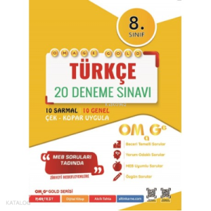 8. Sınıf Omage Gold Türkçe 20 Deneme Sınavı