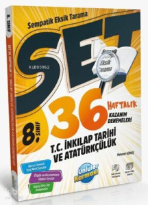 8. Sınıf T.C İnkılap Tarihi ve Atatürkçülük 36 Haftalık Kazanım Denemeleri