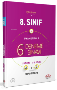 8.Sınıf Tamamı Çözümlü 6 Deneme Sınavı