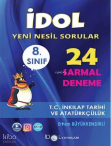8. Sınıf TC İnkılap Tarihi ve Atatürkçülük 24 Sarmal Deneme İdol Yayınları