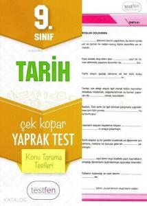 9. Sınıf Tarih Konu Tarama Yaprak Testleri