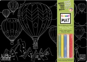 Akademi Çocuk Funny Mat Black (Tebeşirli) - Sıcak Hava Balonu