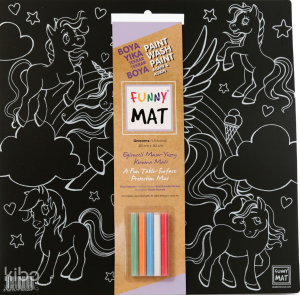 Akademi Çocuk Funny Mat Black (Tebeşirli) - Unicorn