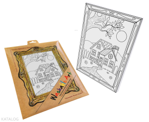 Akademi Çocuk Funny Mat - Washable Art - Benim Tatlı Evim