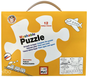 Akademi Çocuk Funny Mat Washable Puzzle - Taşıtlar