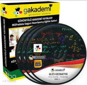 ALES Geometri Çözümlü Soru Bankası Eğitim Seti 16 DVD