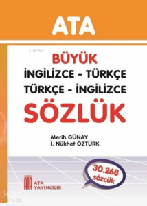 Ata Yayıncılık Sert Kapak Büyük İngilizce - Türkçe, Türkçe - İngilizce Sözlük