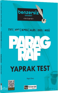 Benzersiz Akademi Yayınları TYT AYT KPSS ALES DGS MSÜ Kral Serisi Benzersiz Paragraf Yaprak Test