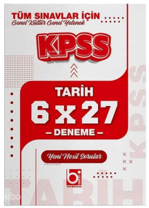 Bigelio KPSS Tarih 6x27 Deneme
