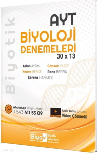 Biyotik Yayınları AYT Biyoloji Biyotik 30 x 13 Denemeleri