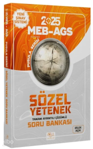 CBA Yayınları 2025 MEB-AGS Sözel Yetenek Soru Bankası Çözümlü Pusula Serisi