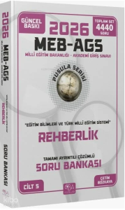 CBA Yayınları 2026 MEB-AGS Eğitim Bilimleri Rehberlik Soru Bankası Çözümlü Pusula Serisi