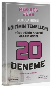 CBA Yayınları 2026 MEB-AGS Eğitimin Temelleri, Türk Eğitim Sistemi Maarif Modeli 20 Deneme Çözümlü Pusula Serisi