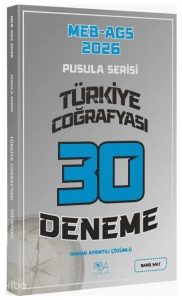 CBA Yayınları 2026 MEB-AGS Türkiye Coğrafyası 30 Deneme Çözümlü Pusula Serisi