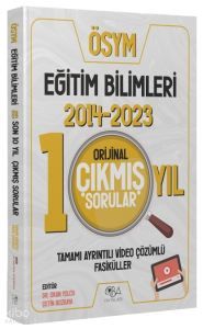 CBA Yayınları KPSS Eğitim Bilimleri 2014-2023 Orijinal Son 10 Yıl Çıkmış Sorular Video Çözümlü CBA Yayınları