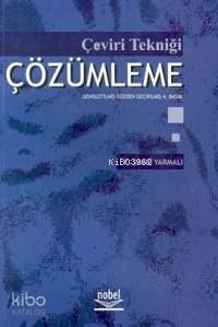 Çeviri Tekniği Çözümleme