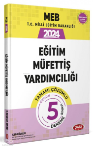 Data Yayınları 2024 MEB Eğitim Müfettiş Yardımcılığı Tamamı Çözümlü 5 Deneme Sınavı