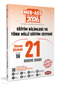 Data Yayınları 2026 AGS Eğitimin Temelleri ve Türk Milli Eğitim Sistemi Tamamı Çözümlü 21 Deneme Sınavı