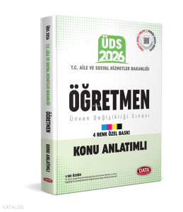 Data Yayınları 2026 T.C. Aile ve Sosyal Hizmetler Bakanlığı ÜDS Öğretmen Kadrosu Konu Anlatımlı