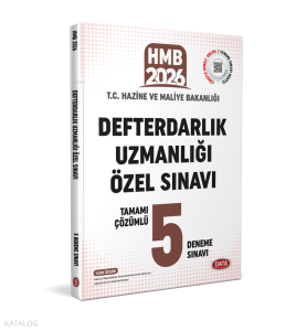 Data Yayınları Defterdarlık Uzmanlığı Özel Sınavı Tamamı Çözümlü 5 Deneme Sınavı