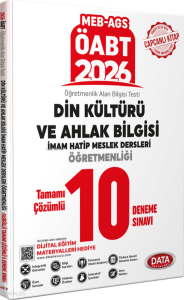 Data Yayınları ÖABT MEB-AGS  Di̇n Kültürü ve Ahlak Bi̇lgi̇si̇ İmam Hati̇p Meslek Dersleri̇ Öğretmenli̇ği̇ Tamamı Çözümlü 10 Deneme Sınavı